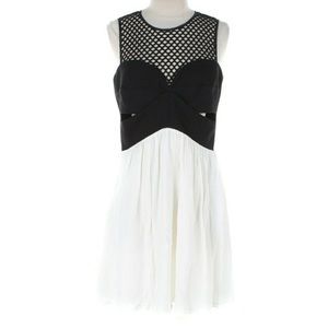 Sandro white and black dress